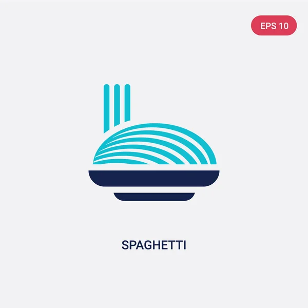 Icône vectorielle spaghetti deux couleurs de l'hôtel et restaurant concéder — Image vectorielle