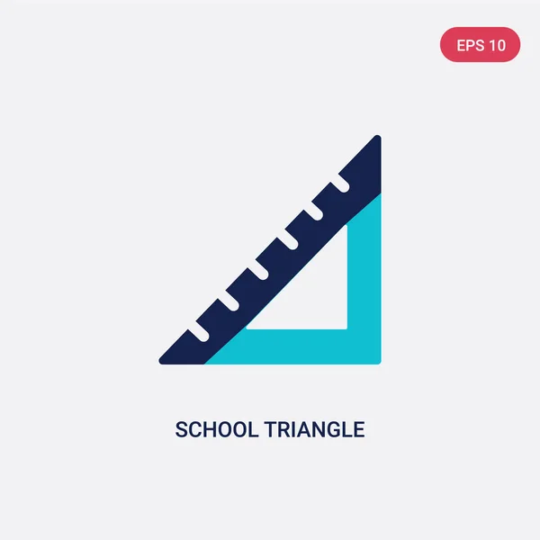Iki renk okul üçgen vektör simgesi ni alsa araçlar kavramından. Ⅰ — Stok Vektör