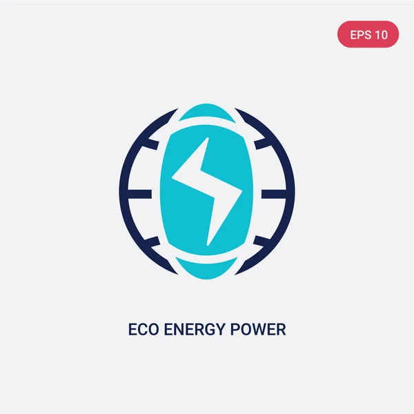 Due colori eco energia vettore icona dal concetto di ecologia. iso — Vettoriale Stock