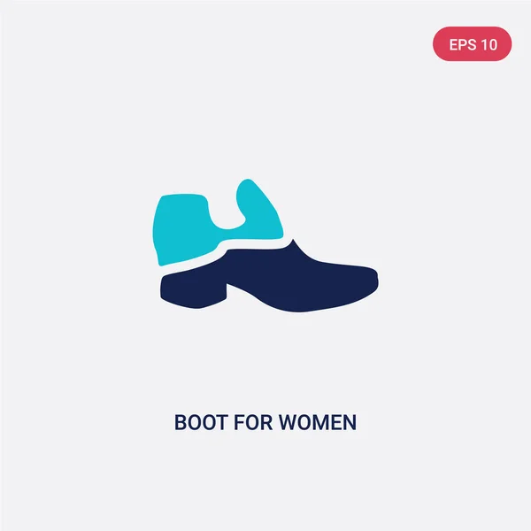 Twee kleuren boot voor vrouwen vector pictogram van Fashion concept. Isola — Stockvector