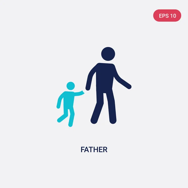 Twee kleur vader vector pictogram van Family Relations concept. isol — Stockvector