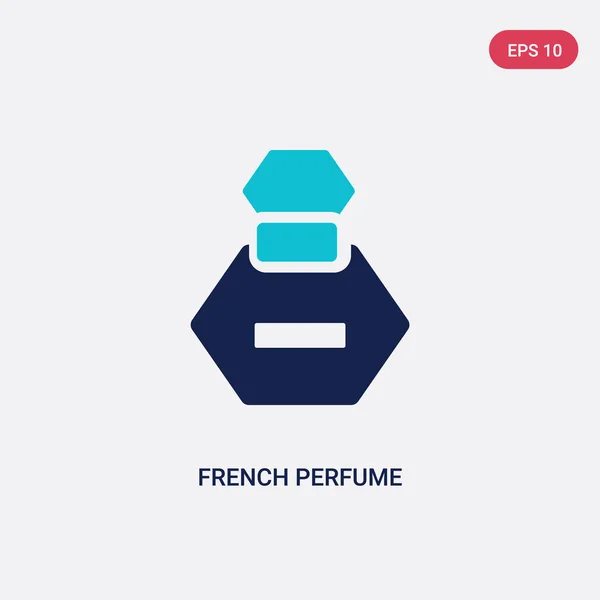 两色法国香水矢量图标从美容概念。隔离 — 图库矢量图片