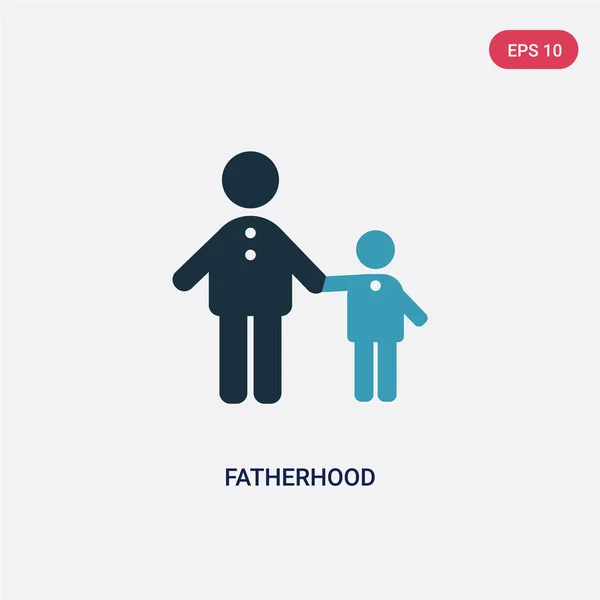 Twee kleur vaderschap vector pictogram van kinderen en baby concept. Iso — Stockvector