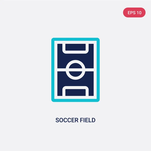 Dos color campo de fútbol vector icono del concepto de fútbol. isolat — Vector de stock