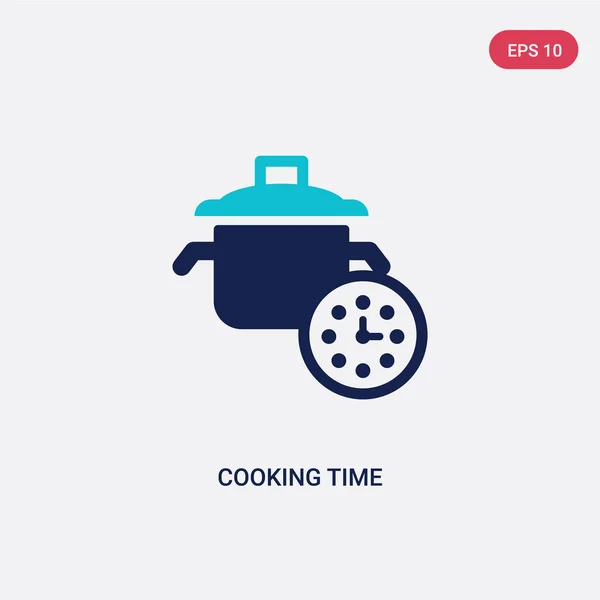 Dos color tiempo de cocción icono de vectores de concepto de comida rápida. isola — Vector de stock