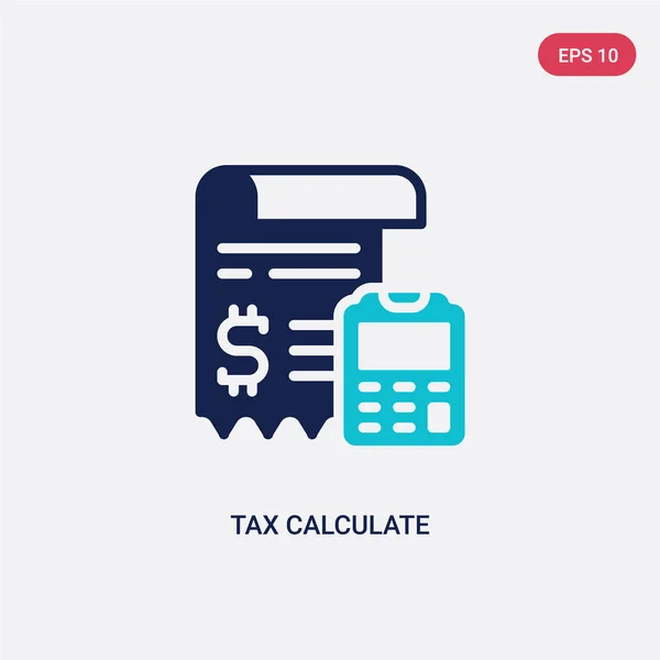 Twee kleur belasting Bereken vector pictogram van business concept. Isola — Stockvector