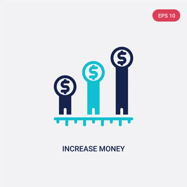 Two color increase money vector icon from business and finance c — Stock Vector