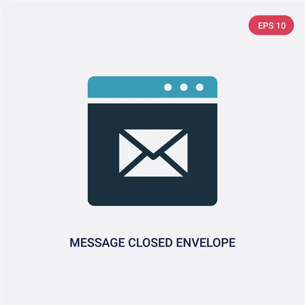 Ícone de vetor de envelope fechado de mensagem de duas cores do conceito web . —  Vetores de Stock