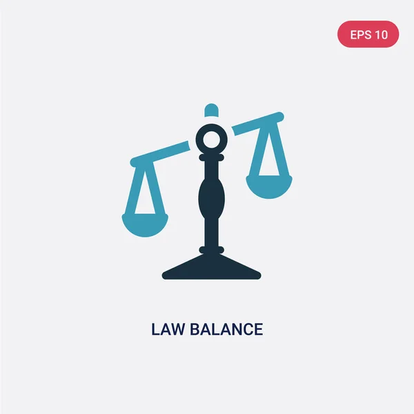 Иконка векторного баланса двух цветов закона из закона и концепции правосудия . — стоковый вектор