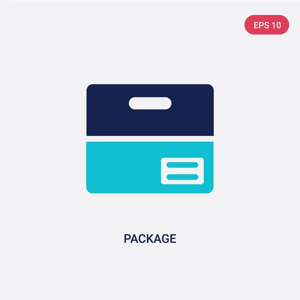 Icono de vector de paquete de dos colores de entrega y concepto logístico — Vector de stock