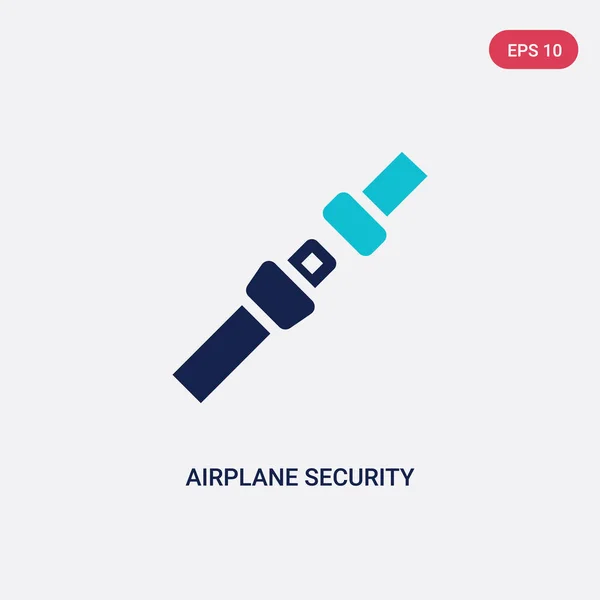 Two color airplane security belt vector icon from airport termin — Stock Vector