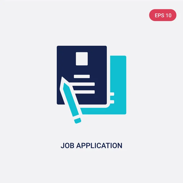 Icono de vector de aplicación de trabajo de dos colores de recursos humanos conce — Vector de stock