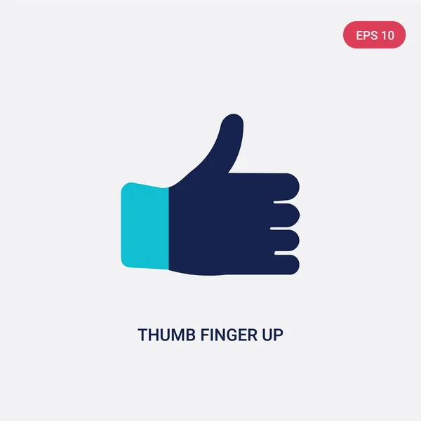 Dois polegar cor dedo para cima vetor ícone de gestos conceito. iso — Vetor de Stock