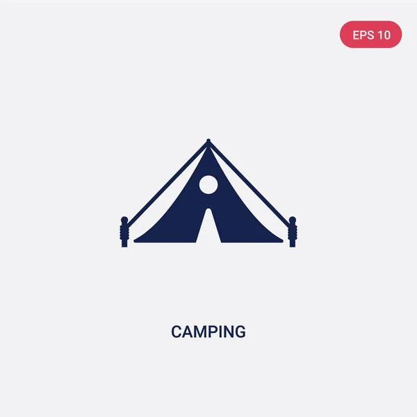 Dos color de camping icono de vector de concepto de tiempo libre. aislado b — Archivo Imágenes Vectoriales