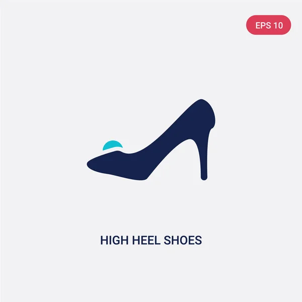 Duas cores sapatos de salto alto vetor ícone do conceito de moda. isol —  Vetores de Stock