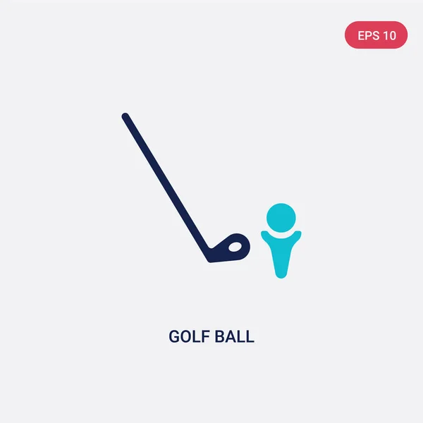 Zwei-Farb-Golfball-Vektor-Symbol aus Outdoor-Aktivitäten Konzept. — Stockvektor