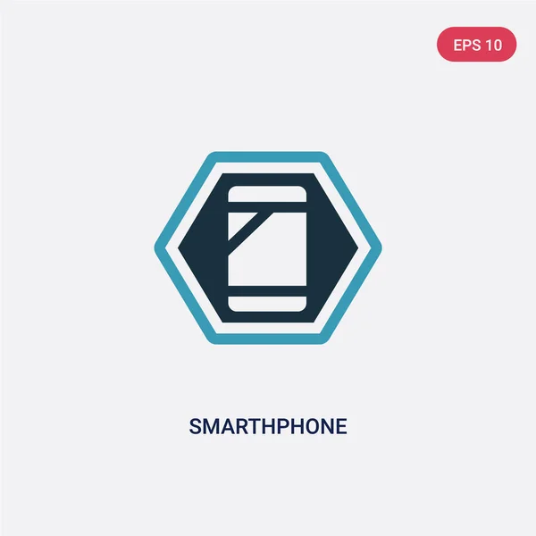 Dwa kolor Smarthphone wektor ikona z koncepcji znaków. na białym tle b — Wektor stockowy