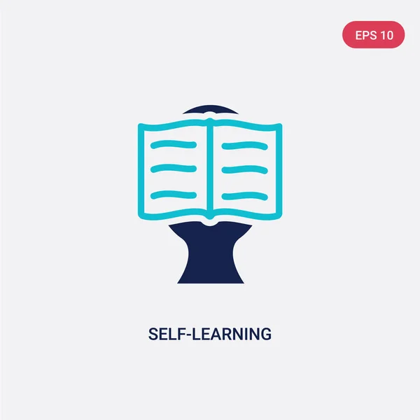 Two color self-learning vector icon from e-learning and educatio — Stock Vector