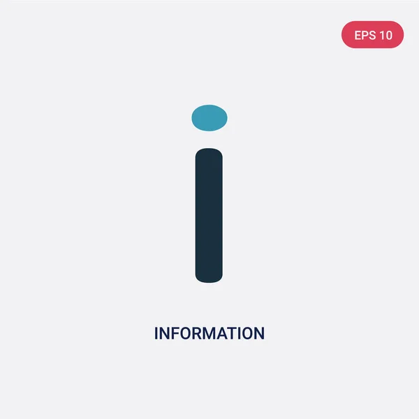 Ícone de vetor de informação de duas cores do conceito de sinais. isolado b — Vetor de Stock