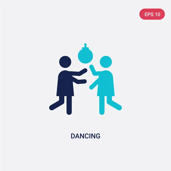 Ícone vetorial de dança a duas cores do conceito de discoteca. isolado — Vetor de Stock