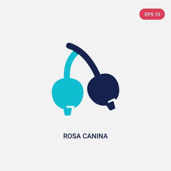 Dos color rosa canina vector icono del concepto de otoño. aislado — Vector de stock