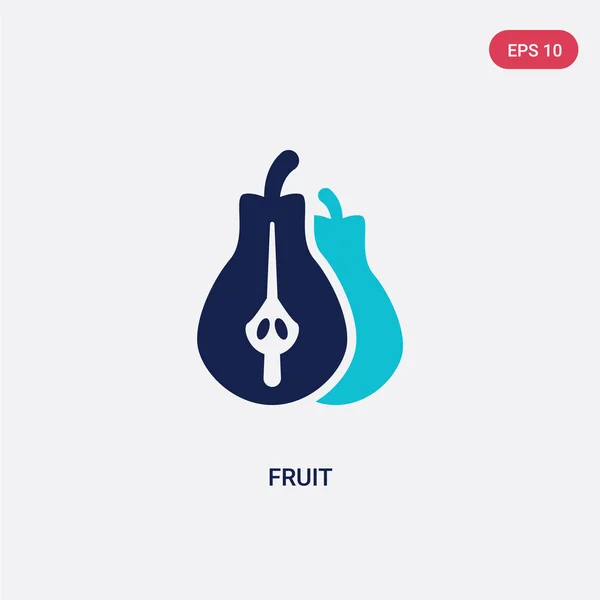 Icono de vector de fruta de dos colores del concepto de agricultura. azul aislado — Vector de stock