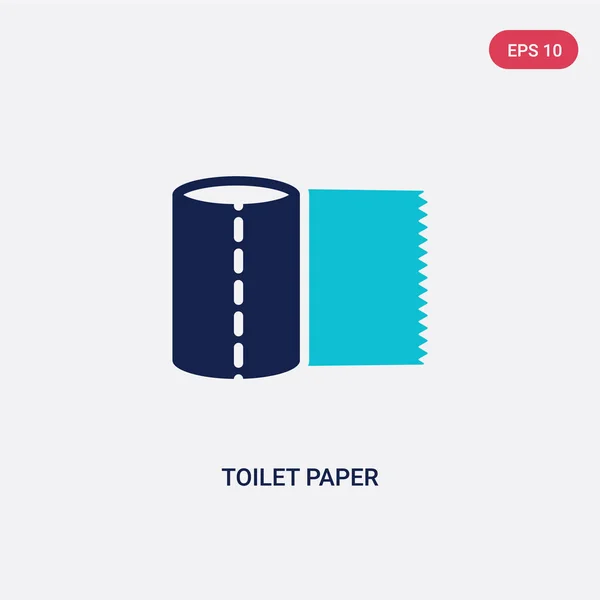 Icône vectorielle en papier toilette deux couleurs du concept de nettoyage. isolat — Image vectorielle