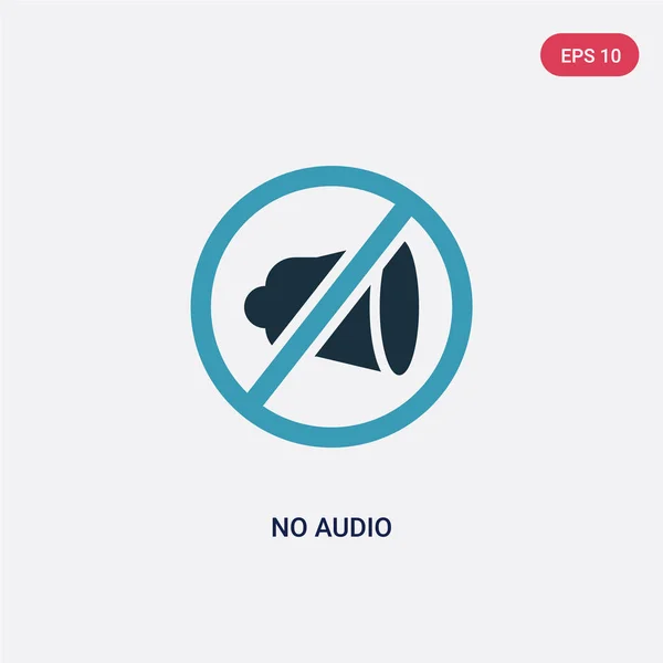 Dos colores sin icono de vectores de audio del concepto de tecnología. aislado — Vector de stock