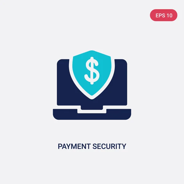 Due colori icona vettoriale di sicurezza di pagamento da e-commerce e payme — Vettoriale Stock