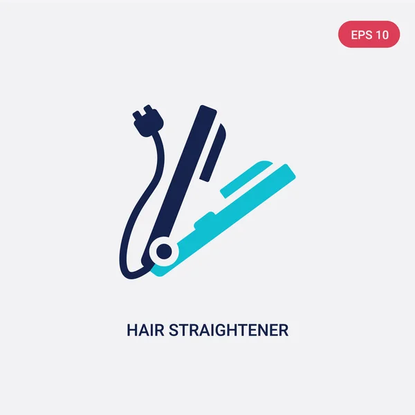 Zweifarbige Haarglätter Vektor-Symbol aus Beauty-Konzept. iso — Stockvektor