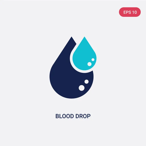 Two color blood drop vector icon from health and medical concept — Stock Vector