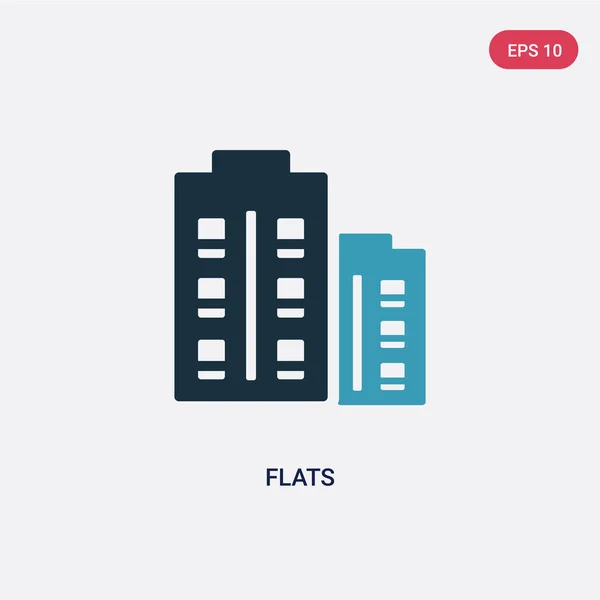 Twee kleuren flats vector icoon van Social media concept. Geïsoleerd — Stockvector
