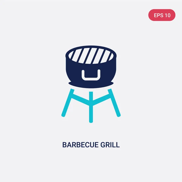 Icône vectorielle de barbecue à deux couleurs du concept alimentaire. isolé — Image vectorielle