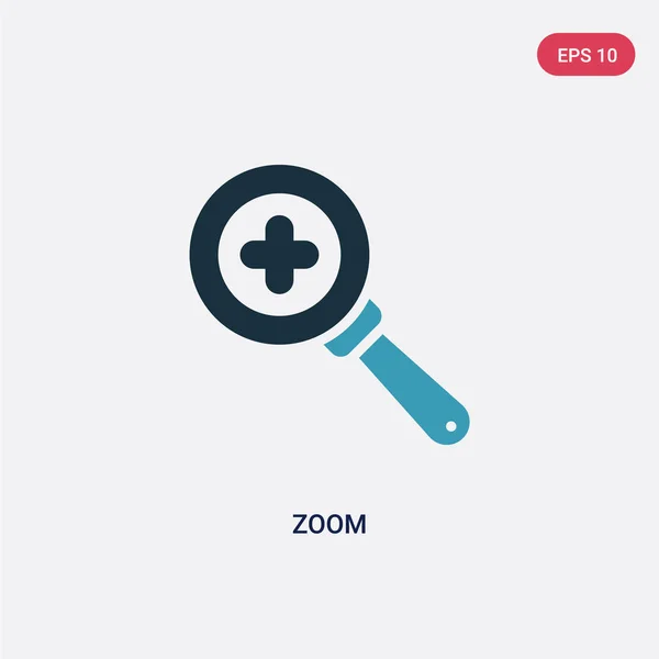 Ícone de vetor de zoom de duas cores do conceito de interface do usuário. isolado — Vetor de Stock