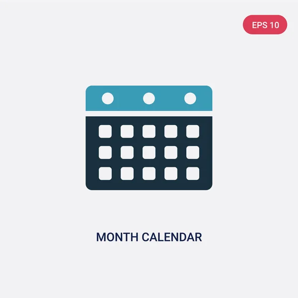 Due icone vettoriali del calendario del mese di colore dal concetto di data e ora . — Vettoriale Stock
