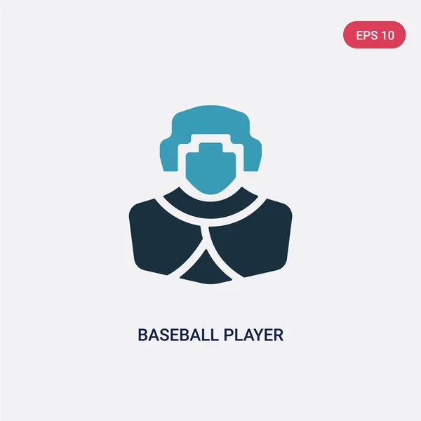 Icona vettoriale giocatore di baseball a due colori da professioni e lavori co — Vettoriale Stock