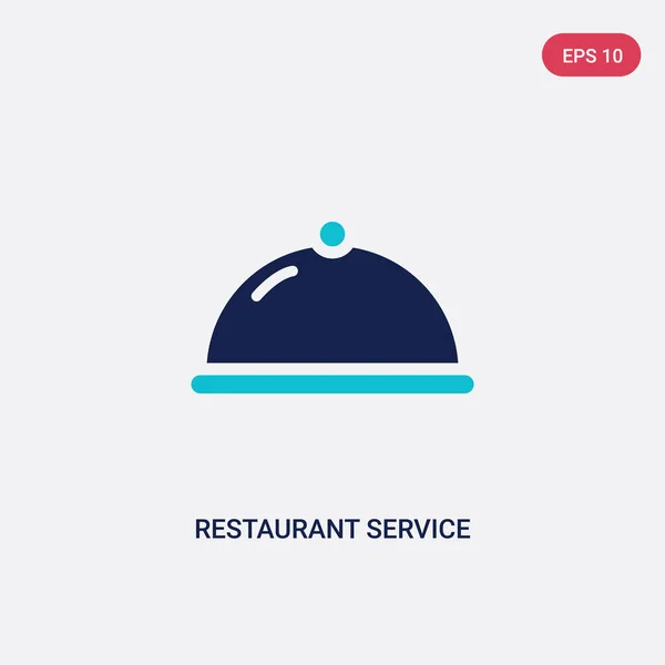 Icono de vectores de servicio de restaurante de dos colores de comida y restaurante — Archivo Imágenes Vectoriales