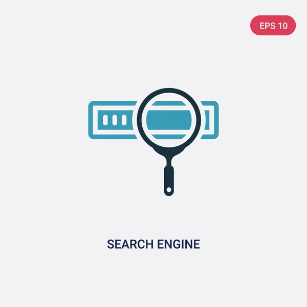 Ícone de vetor de motor de busca de duas cores do Search Engine Optimizat — Vetor de Stock