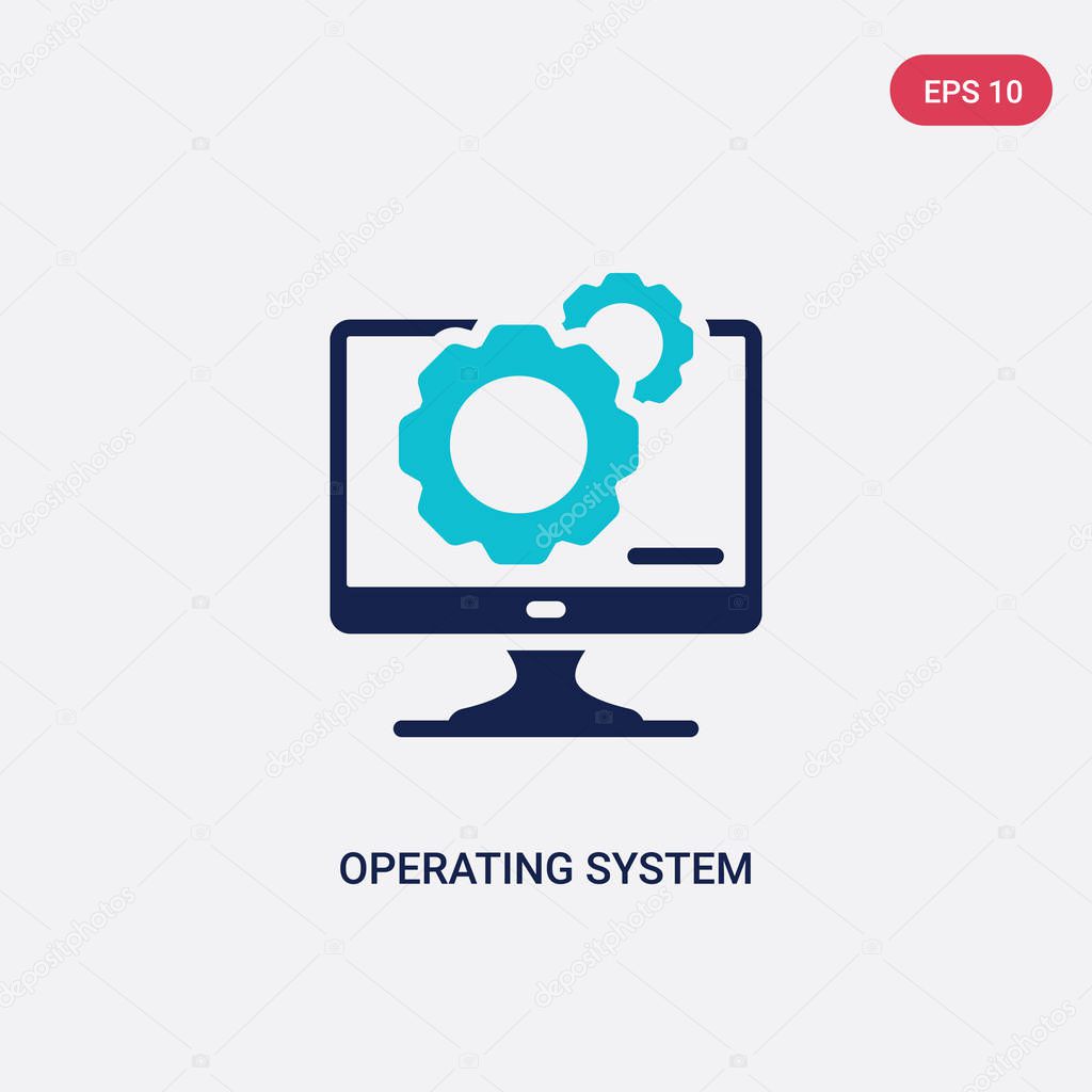 two color operating system vector icon from electronic devices c