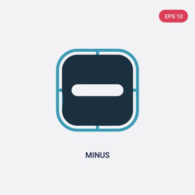 kullanıcı arabirimi kavramından iki renk eksi vektör simgesi. Yalıt