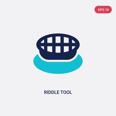 tarım ve bahçe con iki renk bilmece aracı vektör simgesi