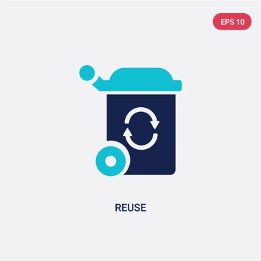 ekoloji kavramından iki renk yeniden vektör simgesi. izole mavi 