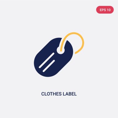 nihai glyphicons con iki renkli giysi etiket vektör simgesi