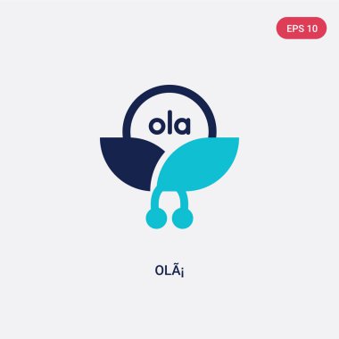 Brezilya konseptinden iki renk vektör simgesi. izole edilmiş mavi