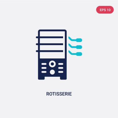 elektronik cihazlar kavramından iki renk rotisserie vektör simgesi