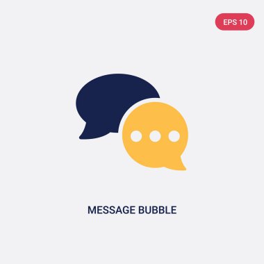 nihai glyphicons co iki renkli mesaj kabarcık vektör simgesi