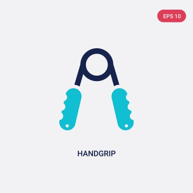 sağlık kavramından iki renk handgrip vektör simgesi. izole blu
