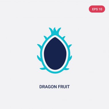 meyve ve sebze co iki renkli ejderha meyve vektör simgesi