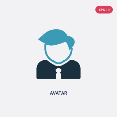 strateji kavramından iki renk avatar vektör simgesi. izole blu