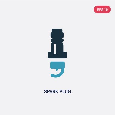 taşıma kavramından iki renk buji vektör simgesi. bir